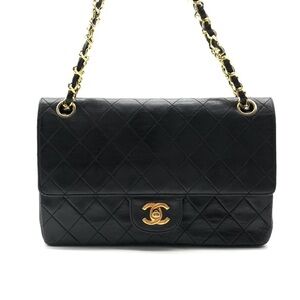Chanel Medium Black Quilted Double Flap Bag certificate of authentication
